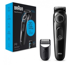 Braun BeardTrimmer3 BT3300 Plaukų kirpimo mašinėlė, Juoda
