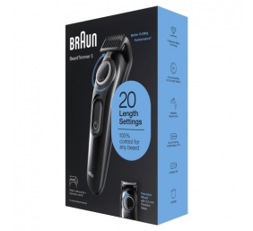 Braun BeardTrimmer3 BT3300 Plaukų kirpimo mašinėlė, Juoda