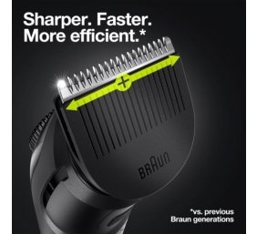 Braun BeardTrimmer3 BT3340 Plaukų kirpimo mašinėlė, Juoda/Mėlyna