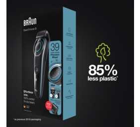 Braun BeardTrimmer3 BT3340 Plaukų kirpimo mašinėlė, Juoda/Mėlyna