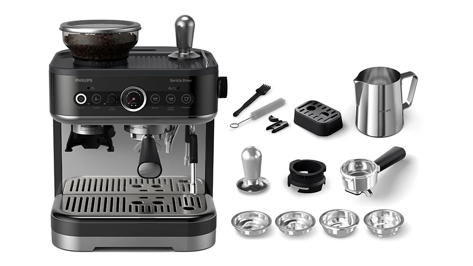 Philips | Espresso Machine | PSA3218/10 Barista Brew | Pump pressure 15 bar | Built-in milk frother | Semi-automatic | 1350 W | Black