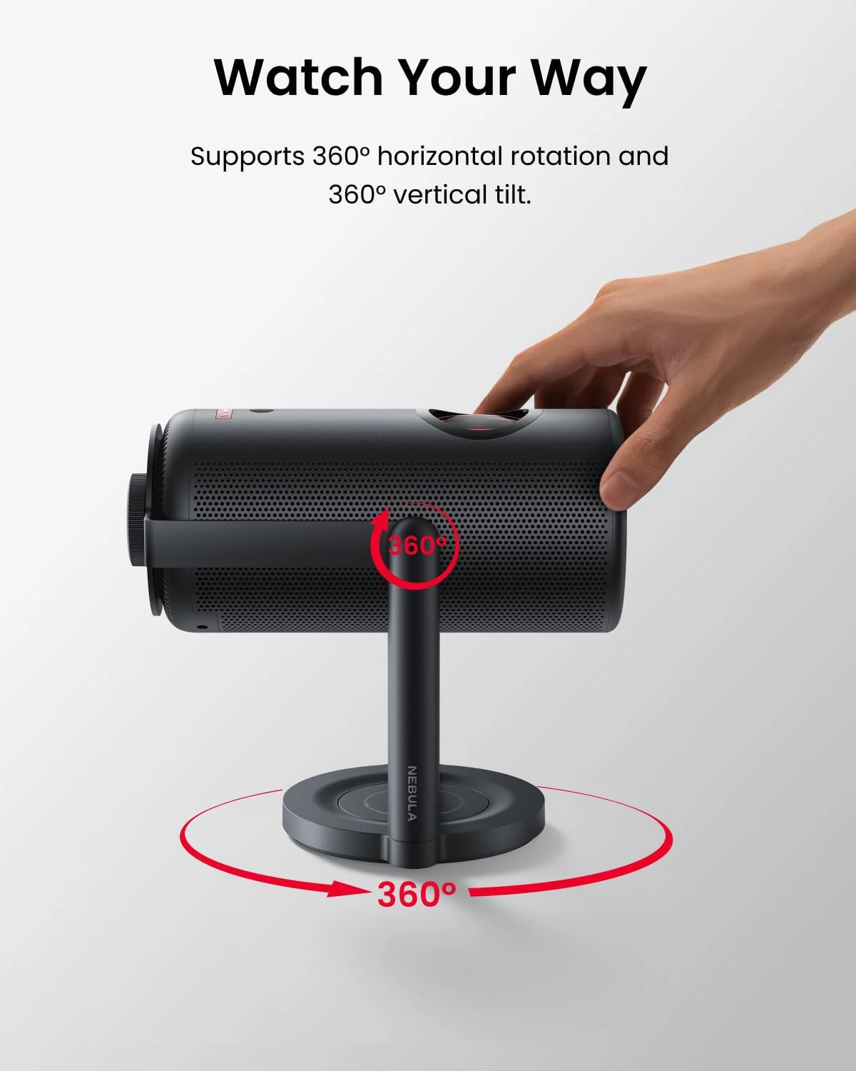 Anker Nebula | Capsule Gimbal Stand | Adjustable Viewing Angle | Maximum weight (capacity) 1 kg | Black