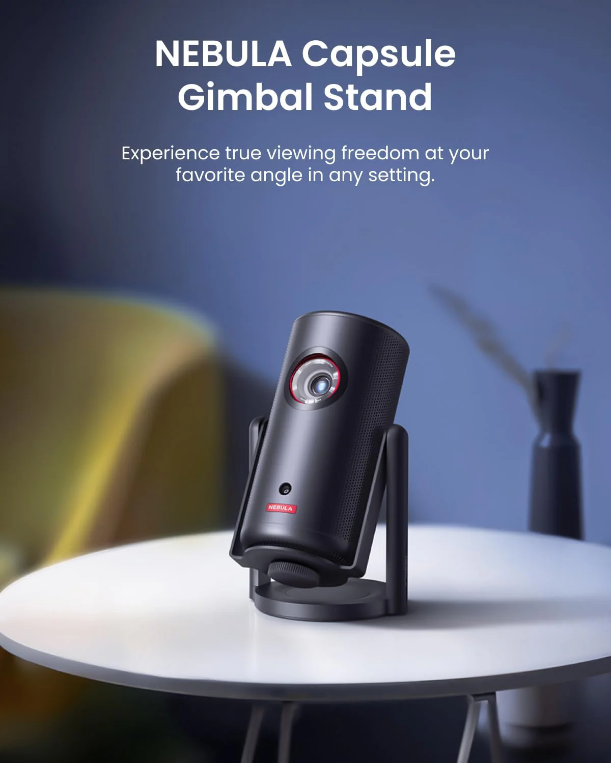 Anker Nebula | Capsule Gimbal Stand | Adjustable Viewing Angle | Maximum weight (capacity) 1 kg | Black