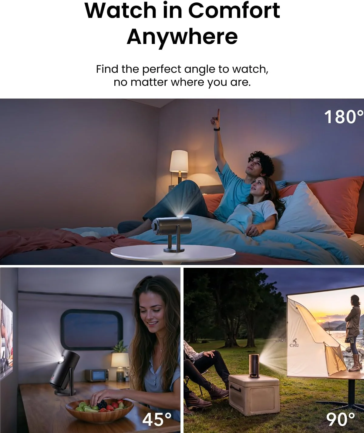 Anker Nebula | Capsule Gimbal Stand | Adjustable Viewing Angle | Maximum weight (capacity) 1 kg | Black