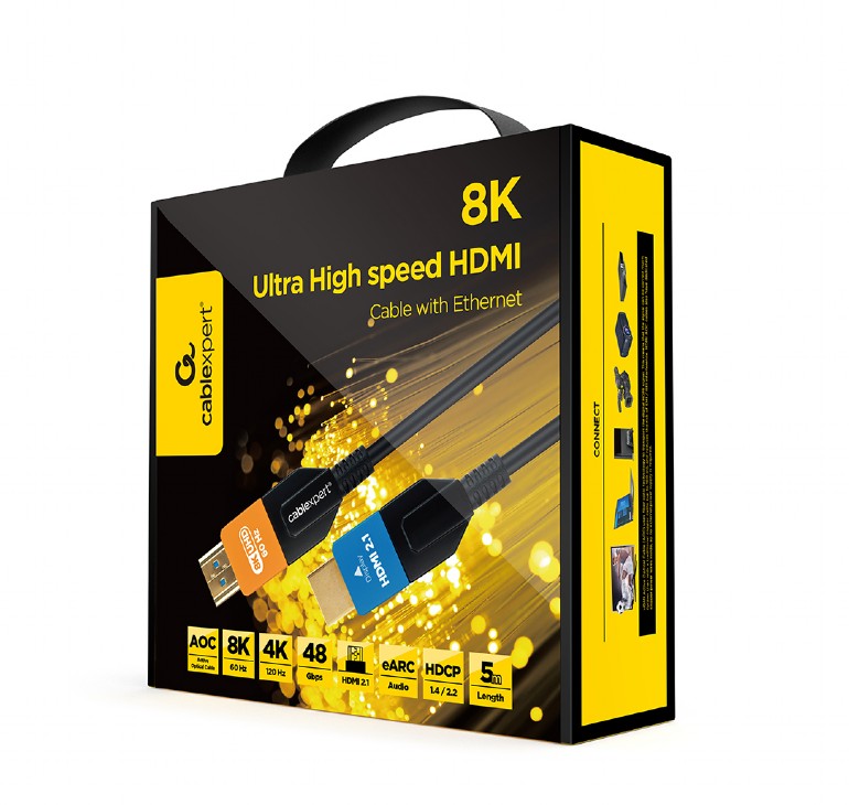 Cablexpert Active Optical (AOC) Ultra High speed HDMI cable with Ethernet AOC Series, 5 m | CC-HDMI8K-AOC-5M