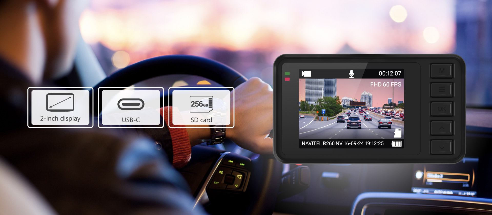 Navitel Video recorder | R260 NV | Full HD 1920х1080 | Maps included