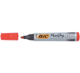 Bic Permanentinis žymeklis Eco 2000 2-5 mm, raudonas, pakuotėje 12 vnt. 000033