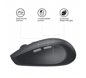 Logitech M590 GRAPHITE (910-005197), bevielė pelė, juoda