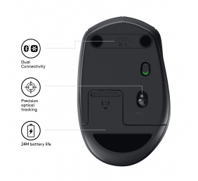 Logitech M590 GRAPHITE (910-005197), bevielė pelė, juoda