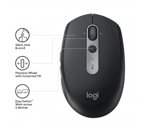 Logitech M590 GRAPHITE (910-005197), bevielė pelė, juoda