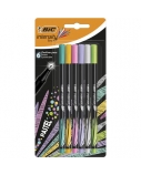 Bic Rašiklių rinkinys FineLiners Intensity Fine PASTEL 0.4 mm, 6 spalvų rinkinys 498334