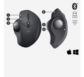 Pelė belaidė Logitech MX Ergo Wireless Trackball (910-005179)