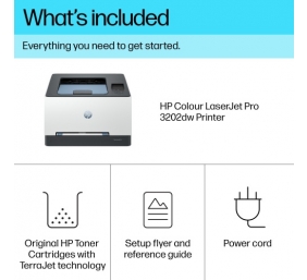 HP Color Laserjet Pro 3202dw Spausdintuvas lazerinis spalvotas A4 25 ppm USB Wi-Fi Ethernet LAN