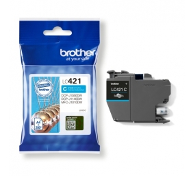 Brother LC-421C (LC421C) Rašalinė kasetė, Žydra