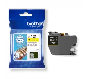 Brother LC-421Y (LC421Y) Rašalinė kasetė, Geltona