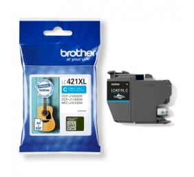 Brother LC-421XLC (LC421XLC) Rašalinė kasetė, Žydra