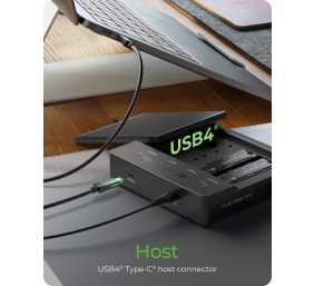 Raidsonic 4-Bays USB4 Duplicator (1:3 clone) for NVMe M.2 SSD | IB-4013MCL-C4