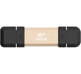 Silicon Power DS72 | 250 GB | USB Type-A/USB Type-C 3.2 Gen 2 | Gold