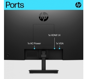 HP V24v G5 Monitorius 23.8'' VA FHD 1920x1080, 5 ms, 250 cd/m2, 75 Hz, Juoda