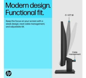 HP V24v G5 Monitorius 23.8'' VA FHD 1920x1080, 5 ms, 250 cd/m2, 75 Hz, Juoda
