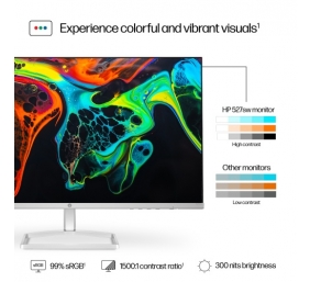 HP 527sw Monitorius 27'' IPS FHD 1920x1080, 5 ms, 300 cd/m2, 100 Hz, Balta