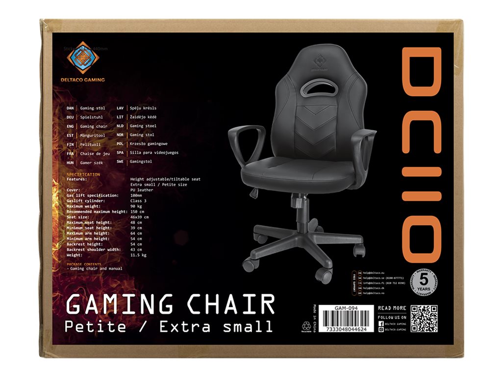PU leather | Junior Gaming Chair | GAM-094 | Black