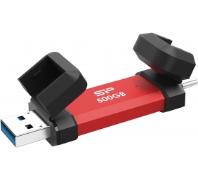 Silicon Power DS72 | 500 GB | USB Type-A/USB Type-C 3.2 Gen 2 | Red