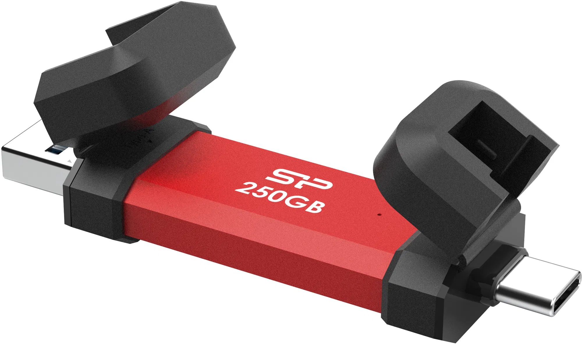 Silicon Power DS72 | 250 GB | USB Type-A/USB Type-C 3.2 Gen 2 | Red
