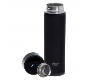 Adler | Thermal Flask | CR 4507bk | Capacity 0.473 L | Material Stainless steel/Silicone | Black
