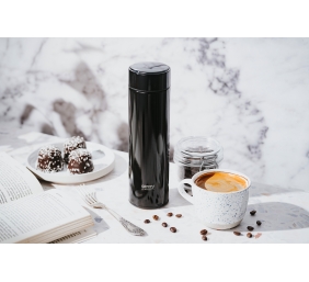 Adler | Thermal Flask | CR 4507bk | Capacity 0.473 L | Material Stainless steel/Silicone | Black