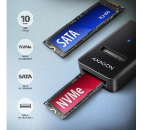 AXAGON USB-A 10Gbps - M.2 NVMe and SATA SSD Adapter | ADM2-AM