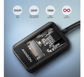 AXAGON USB-A 10Gbps - M.2 NVMe and SATA SSD Adapter | ADM2-AM