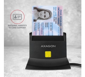 AXAGON Universal desktop USB contact Smart/ID and SD/microSD/SIM card reader | CRE-SM2