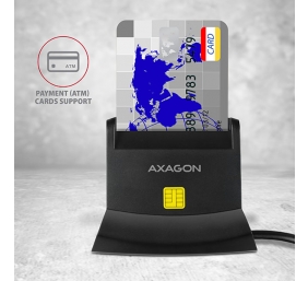 AXAGON Universal desktop USB contact Smart/ID and SD/microSD/SIM card reader | CRE-SM2