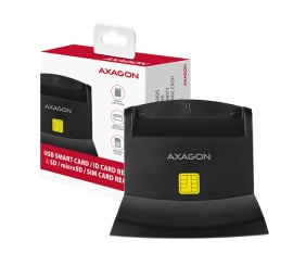 AXAGON Universal desktop USB contact Smart/ID and SD/microSD/SIM card reader | CRE-SM2