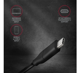 AXAGON Active cable | USB-C to DisplayPort | 1.8 m