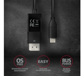 AXAGON Active cable | USB-C to DisplayPort | 1.8 m