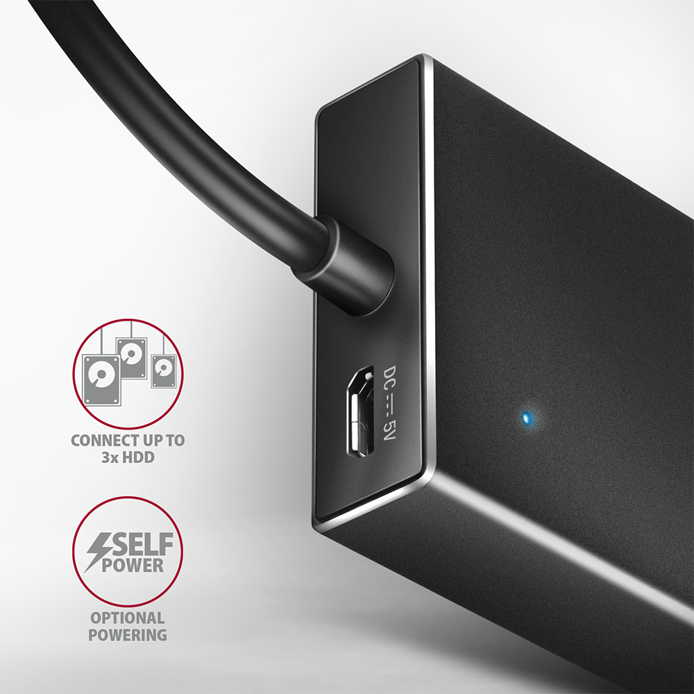 AXAGON SuperSpeed USB-A FLAT Hub | HUE-F7A