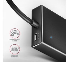 AXAGON SuperSpeed USB-A FLAT Hub | HUE-F7A