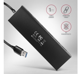 AXAGON SuperSpeed USB-A FLAT Hub | HUE-F7A