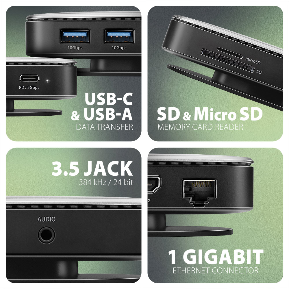 AXAGON USB-C 10Gbps UFO 9in1 Hub | HMC-UFO