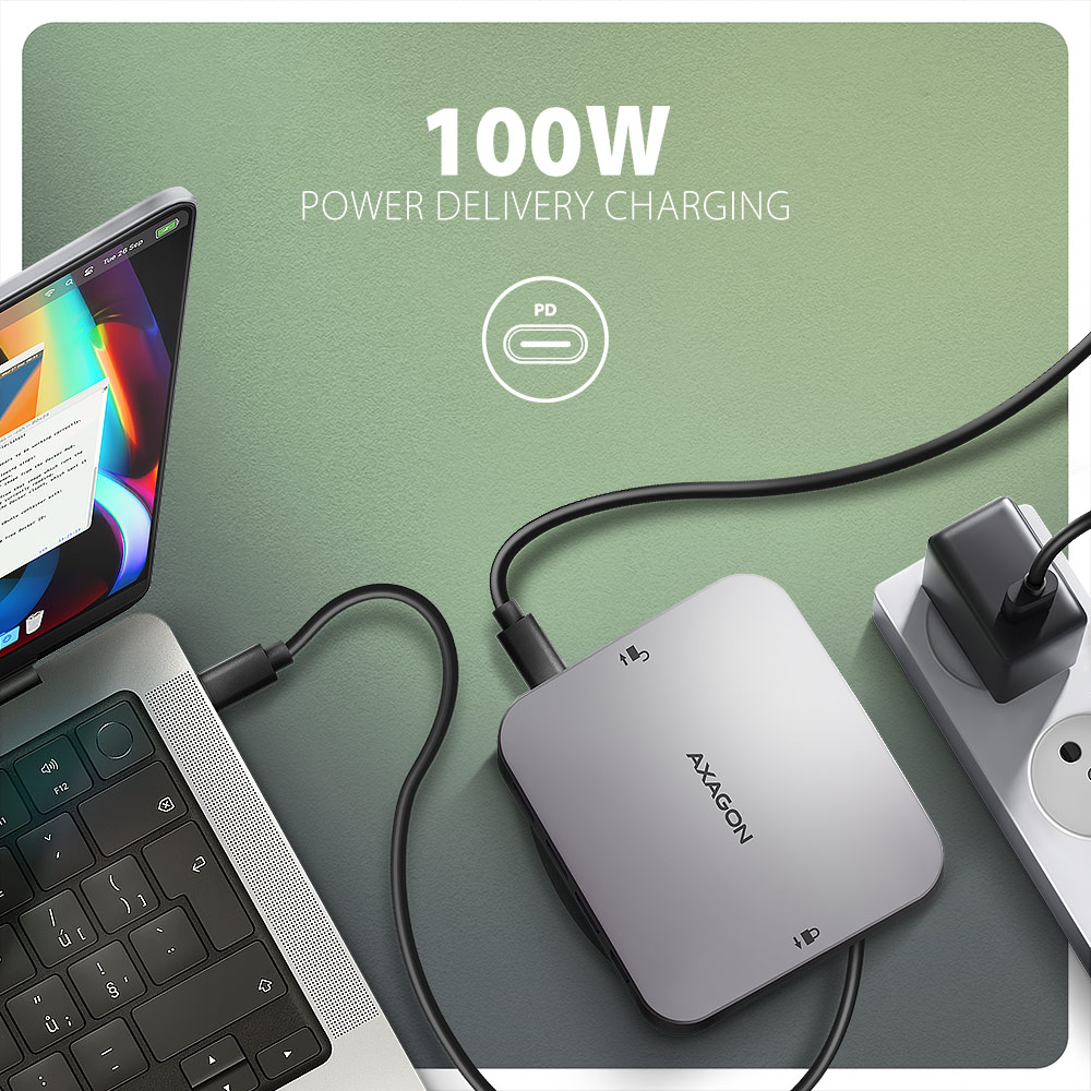 AXAGON USB-C 10Gbps UFO 9in1 Hub | HMC-UFO