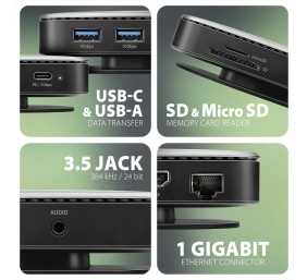 AXAGON USB-C 10Gbps UFO 9in1 Hub | HMC-UFO