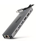 AXAGON USB-C 5Gbps DUAL 4K DISPLAY 7in1 Hub | HMC-7HX2