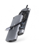 AXAGON SuperSpeed USB-C Combo 6in1 Hub | HMC-6M2