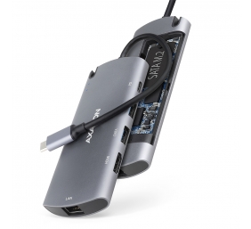 AXAGON SuperSpeed USB-C Combo 6in1 Hub | HMC-6M2