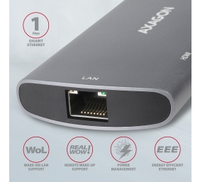 AXAGON SuperSpeed USB-C Combo 6in1 Hub | HMC-6M2