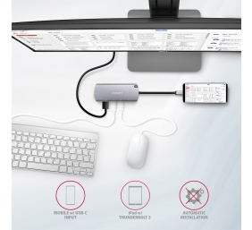 AXAGON SuperSpeed USB-C Combo 6in1 Hub | HMC-6M2