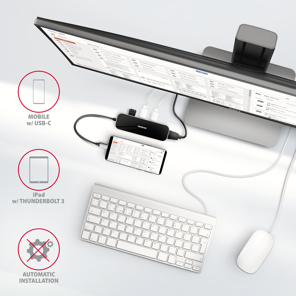 AXAGON SuperSpeed USB-C Combo 6in1 Hub | HMC-6H4A