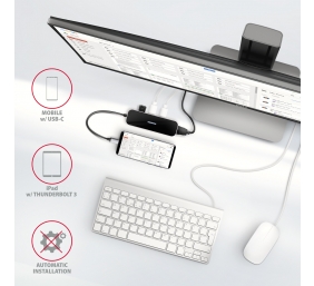 AXAGON SuperSpeed USB-C Combo 6in1 Hub | HMC-6H4A